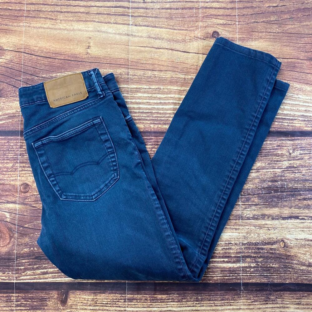American Eagle Ne(x)t Level Flex Super Skinny Jeans 29x32 Faded Dark Wash Blue